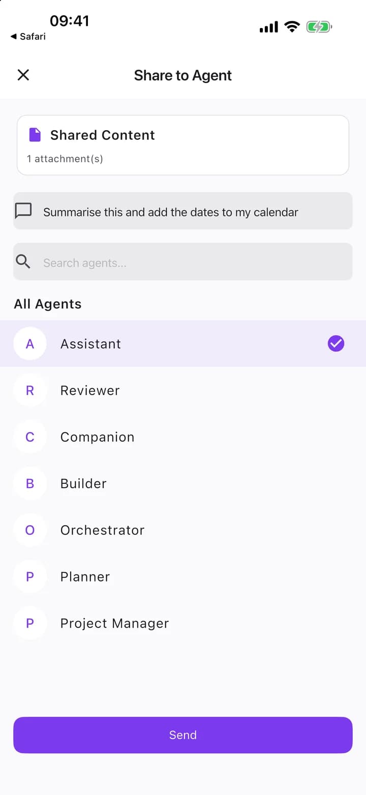 Select an agent