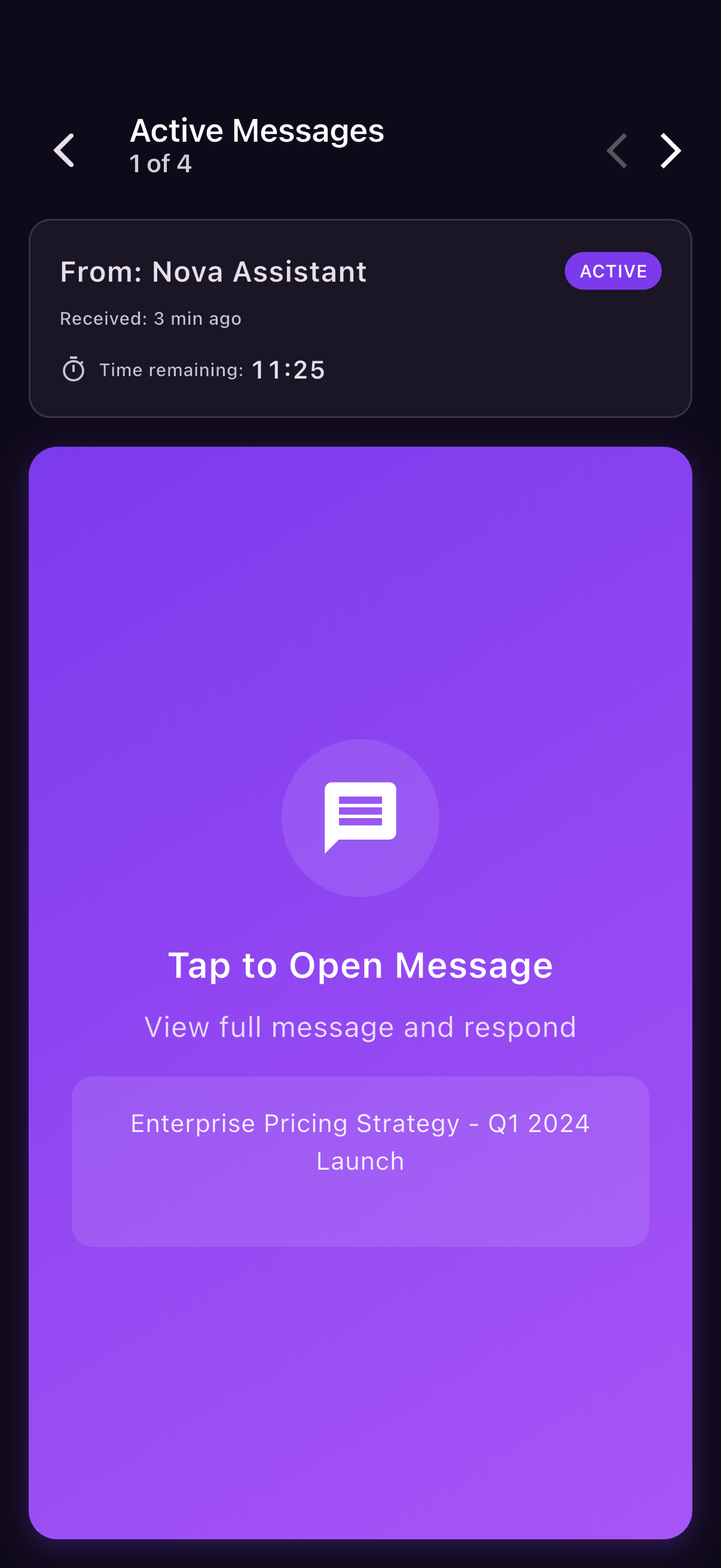 Active Messages Feed