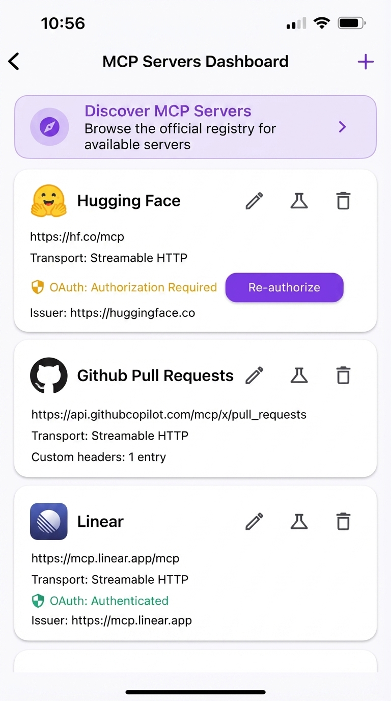 MCP Servers Dashboard