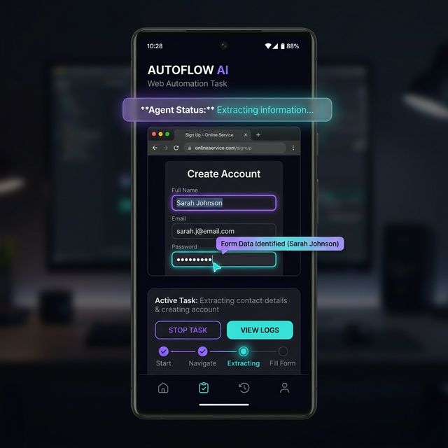 In-app agentic browser